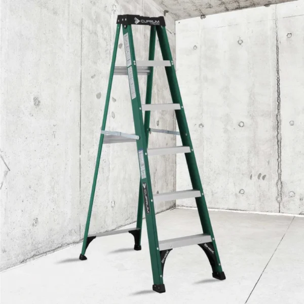 Serie C-3217 Escalera de Tijera de Fibra de Vidrio